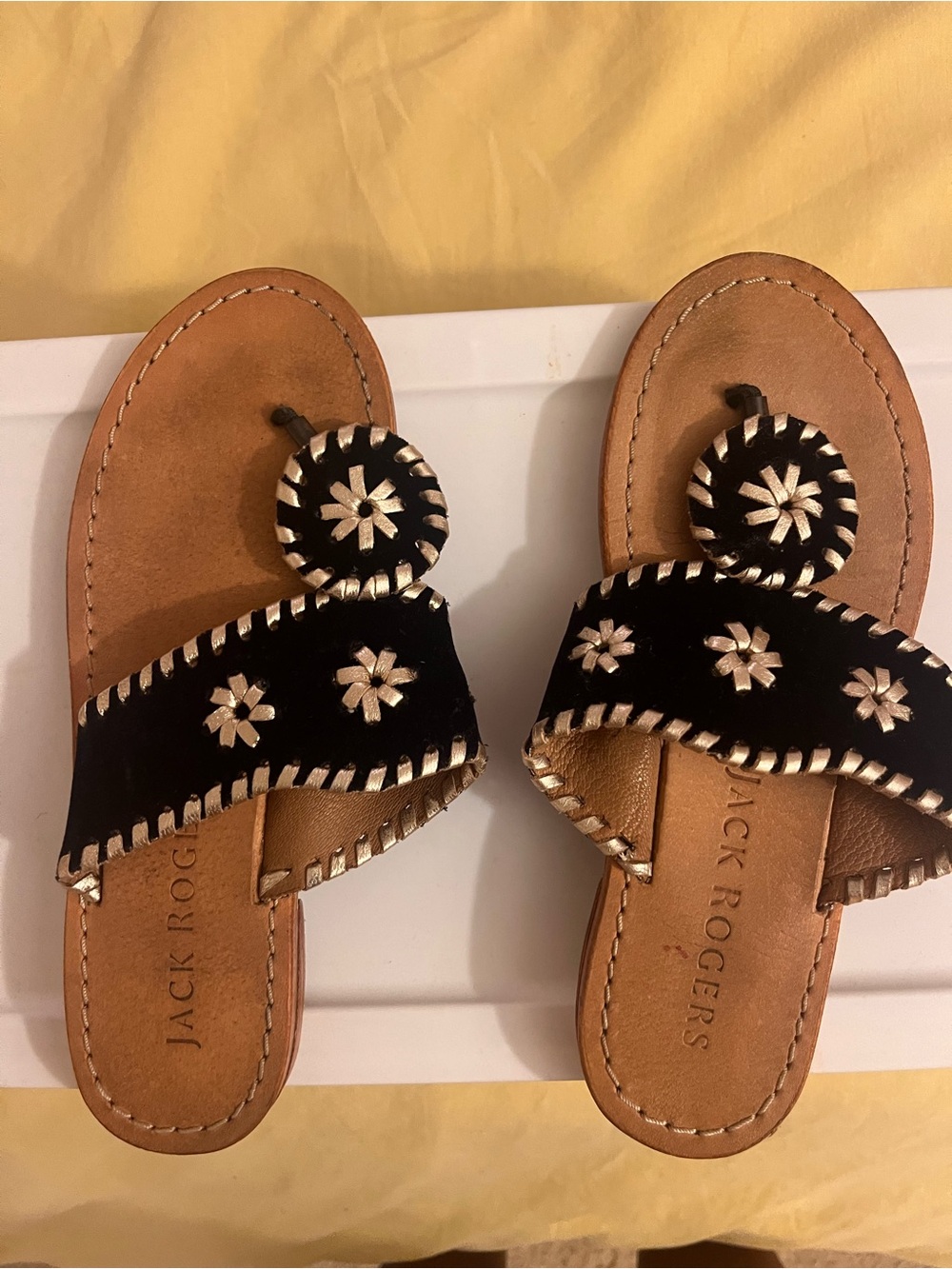 Jack Rogers Girls Tan and Gold Sandal